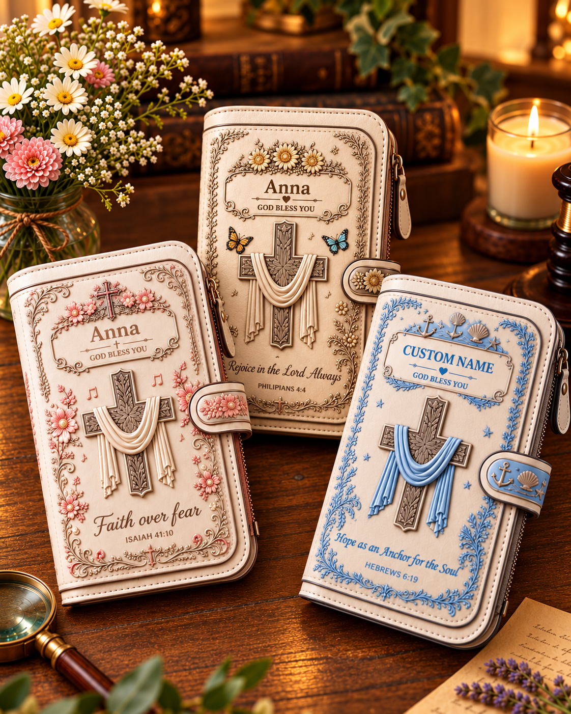 Faith Over Fear™ Personalized Christian Wallet