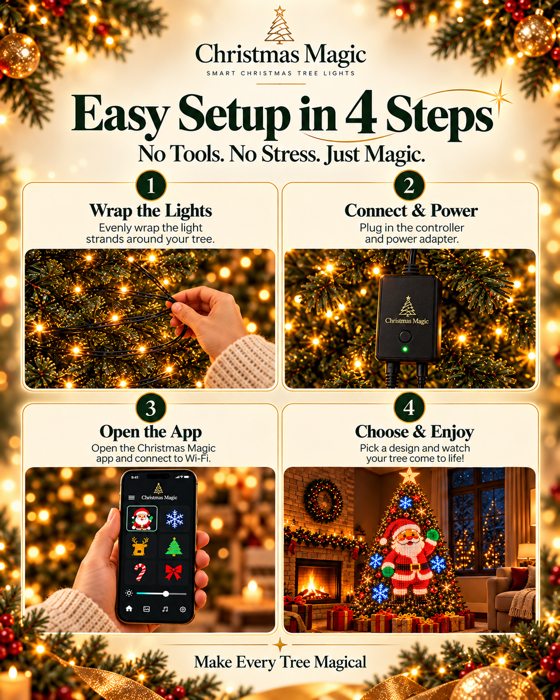 Smart Animated Christmas Tree Lights