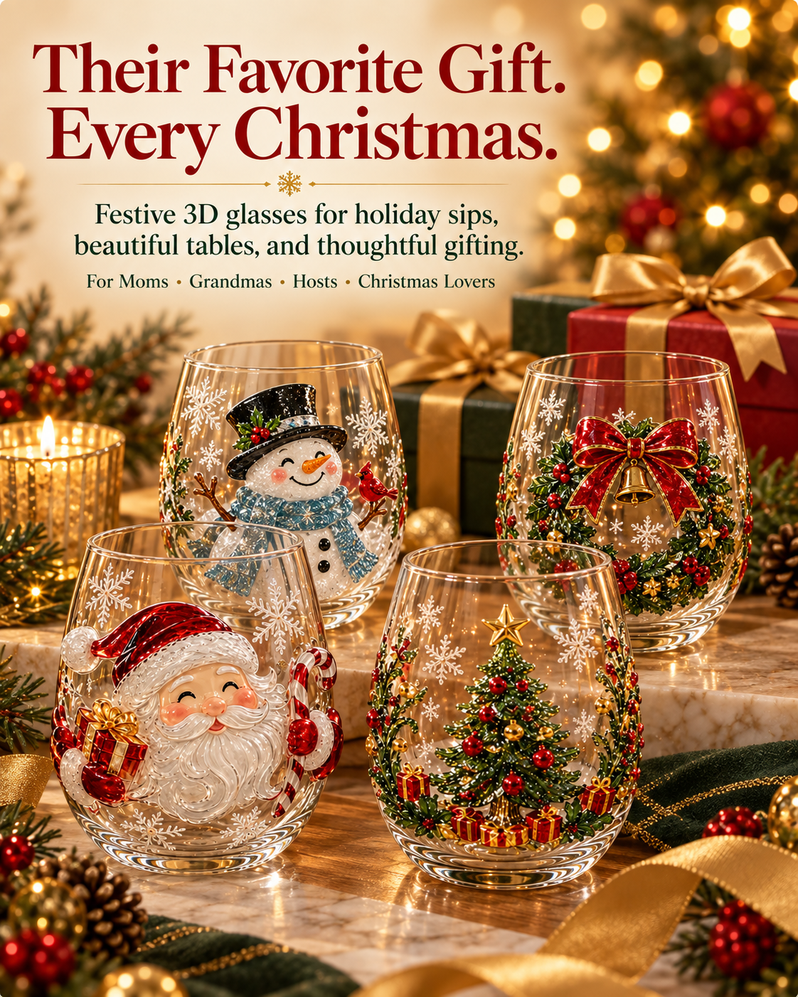 Christmas Magic 3D Holiday Glasses