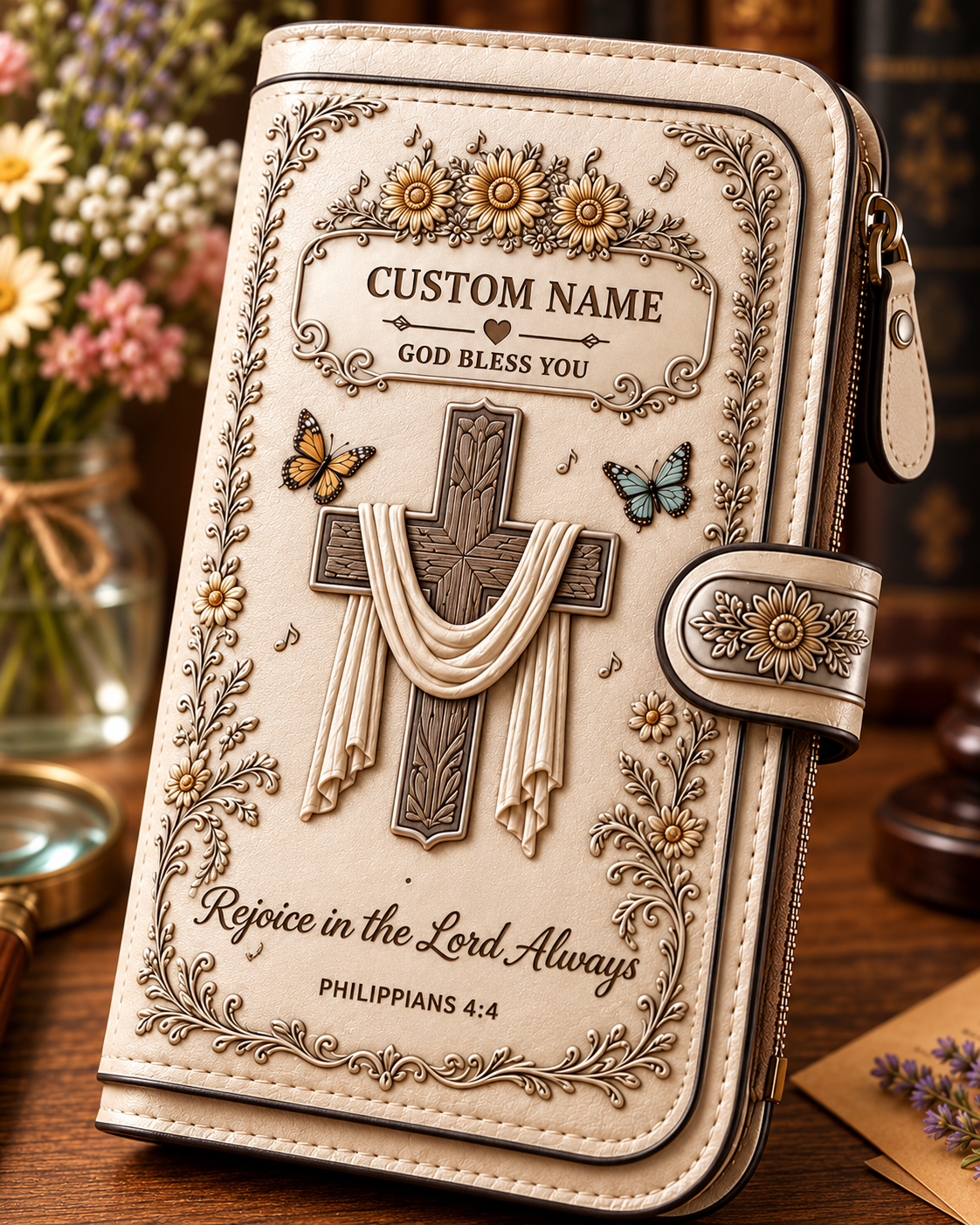 Faith Over Fear™ Personalized Christian Wallet