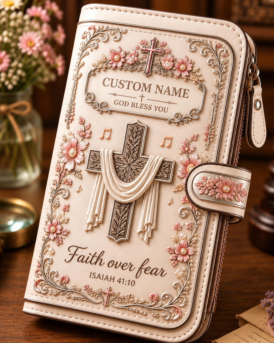 Faith Over Fear™ Personalized Christian Wallet